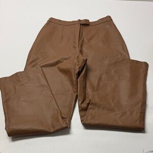 Jessica Holbrook leather Brown Pants